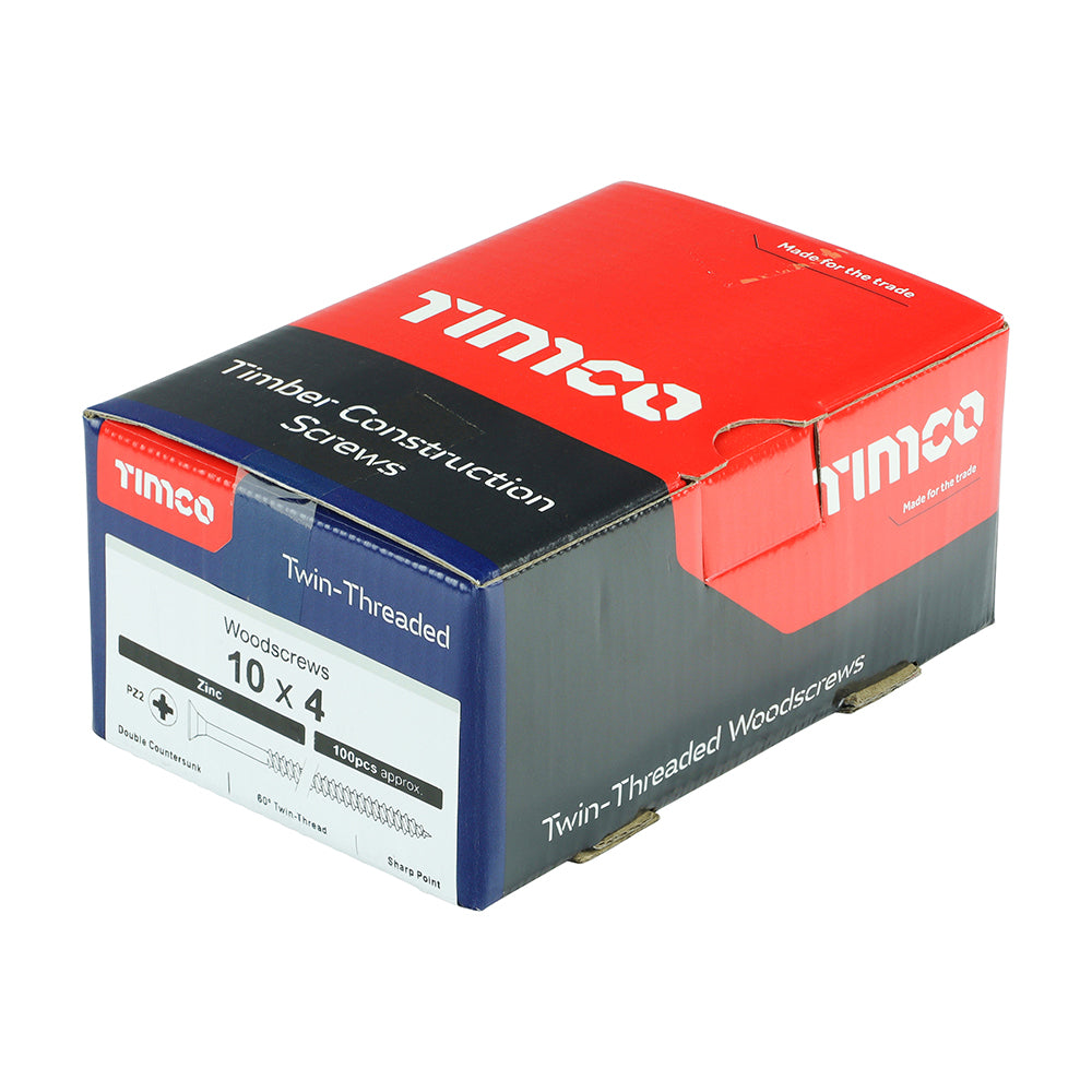 Timco Woodscrews 5 x 100mm - Box of 100