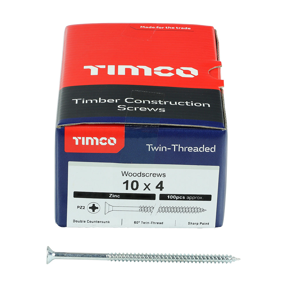 Timco Woodscrews 5 x 100mm - Box of 100
