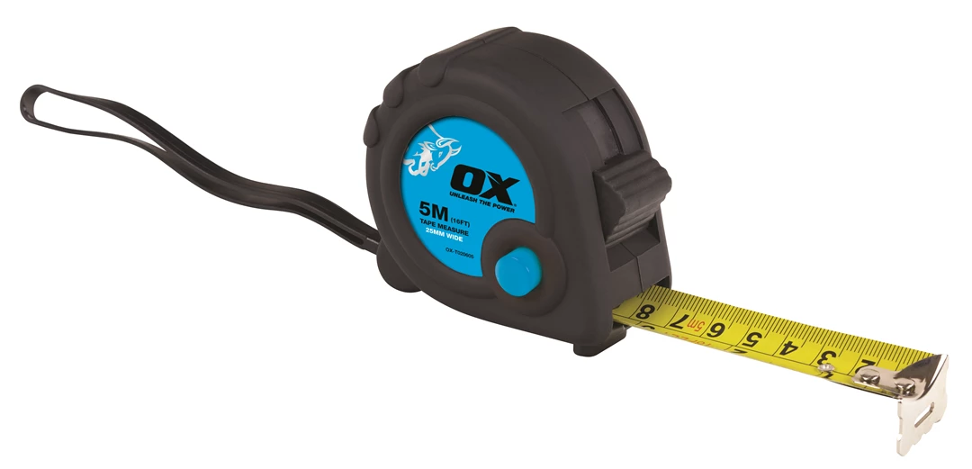 5m/16ft Tape Measure - Metric/Imperial 25mm Wide Blade