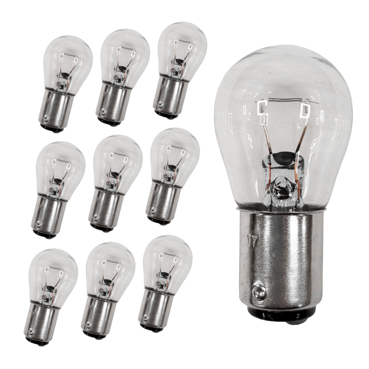 12V-21W Brake & Signal Car Bulbs – Pack of 10