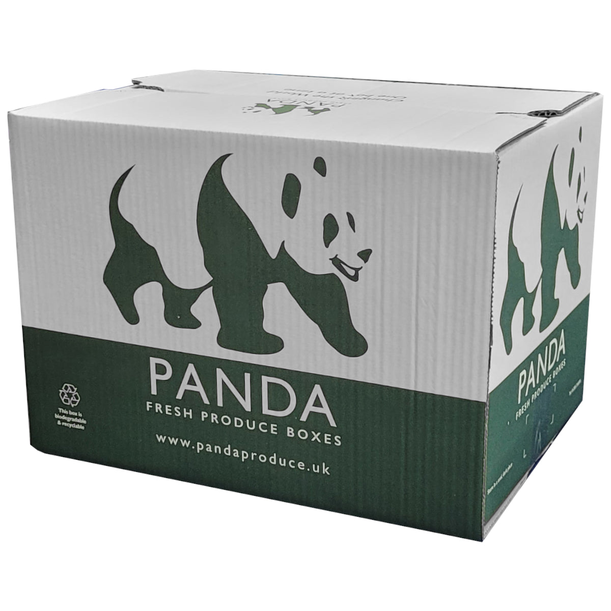 Panda Fresh Produce Boxes packaging with panda design on a white background