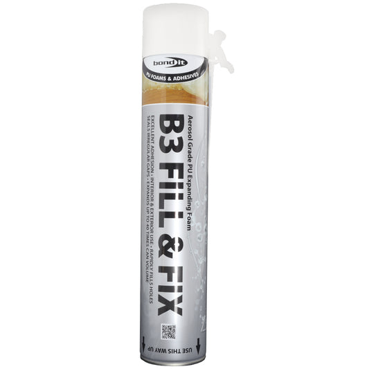 Aerosol can labeled 'B3 Fill & Fix' on a white background