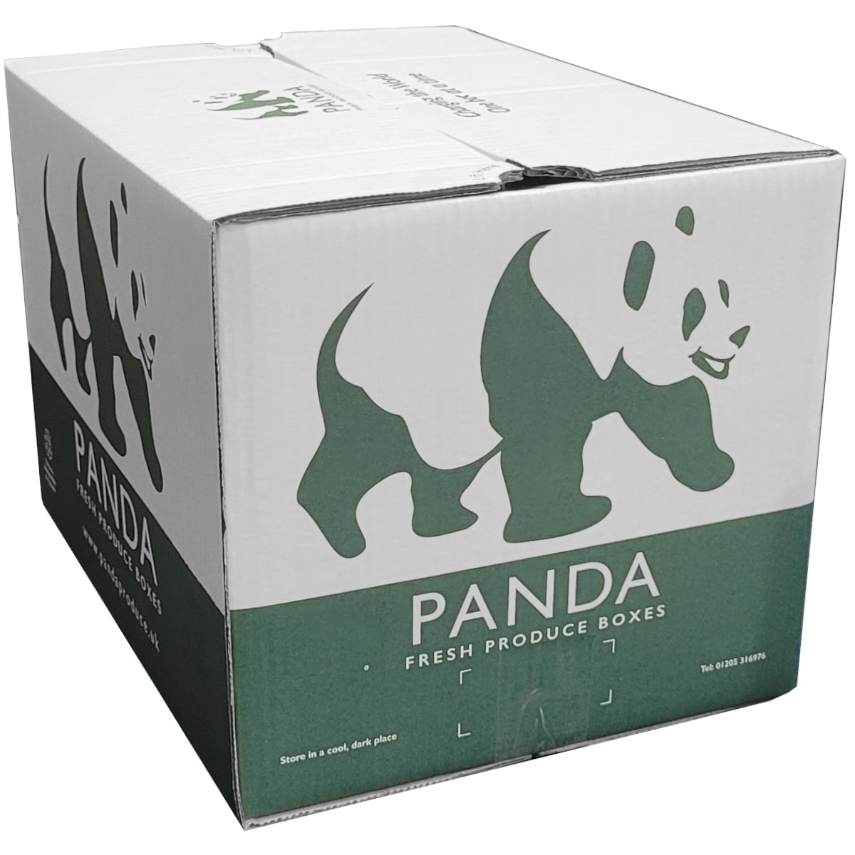 Panda Fresh Produce Boxes packaging with panda design on a white background