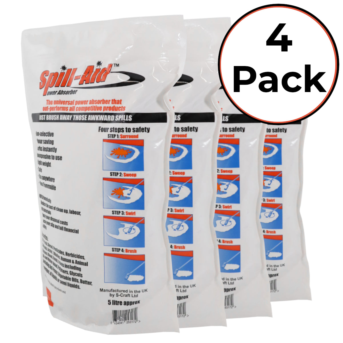 Spill-Aid Power Absorber - 5L Powder Absorbent