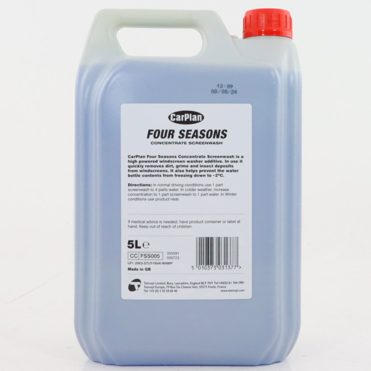 CarPlan 5L Screenwash - Four Seasons Concentrate