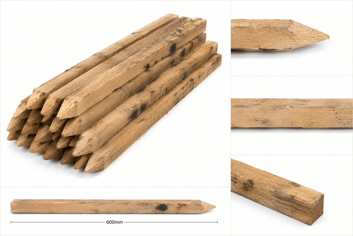 Wooden Marking Out Stakes – 300, 500 & 600mm