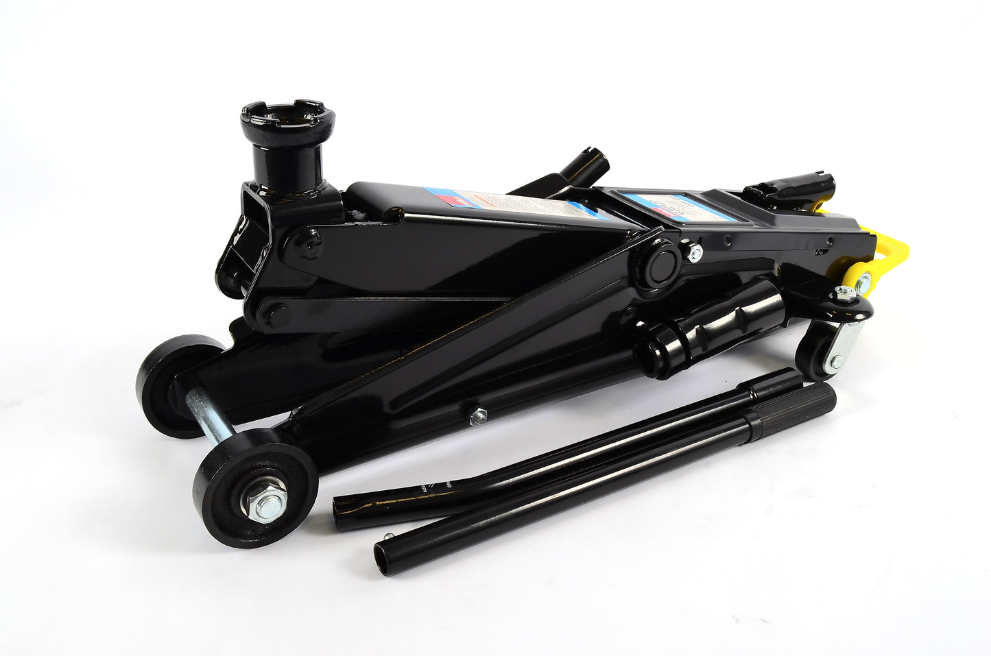 Black car jack on a white background