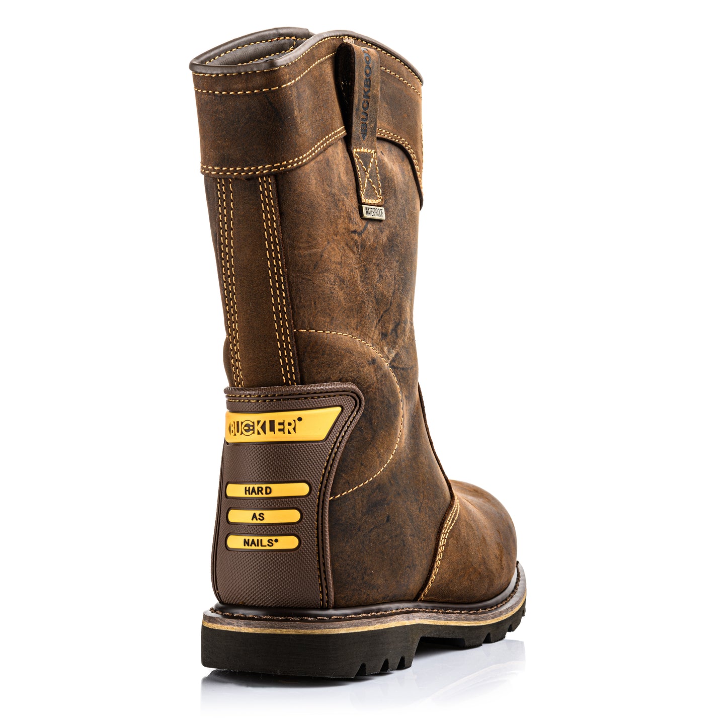 Buckbootz Hard as Nails Rigger Boots - B701 Brown Crazy Horse