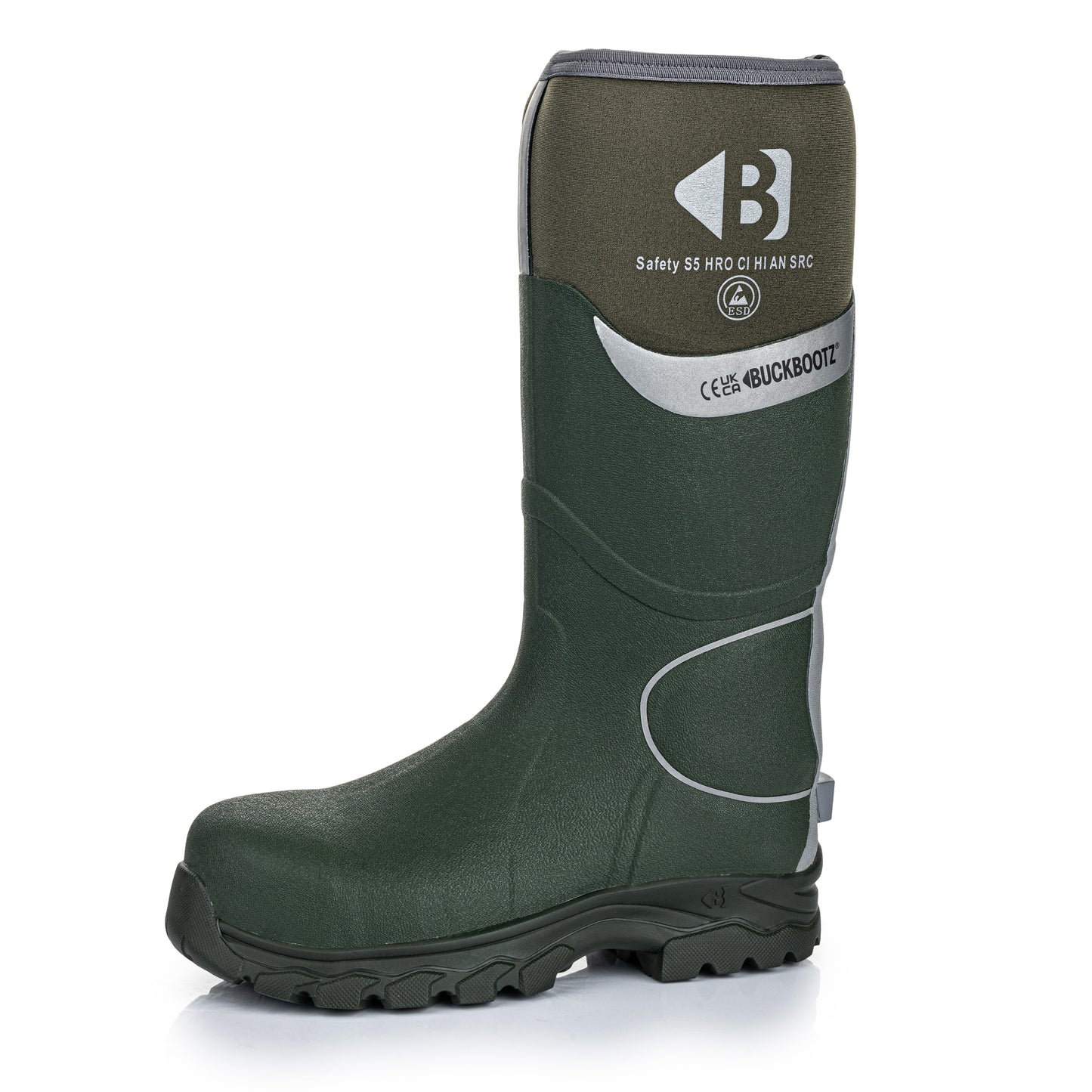 BuckBootz Safety Wellington - BBZ8000 Green