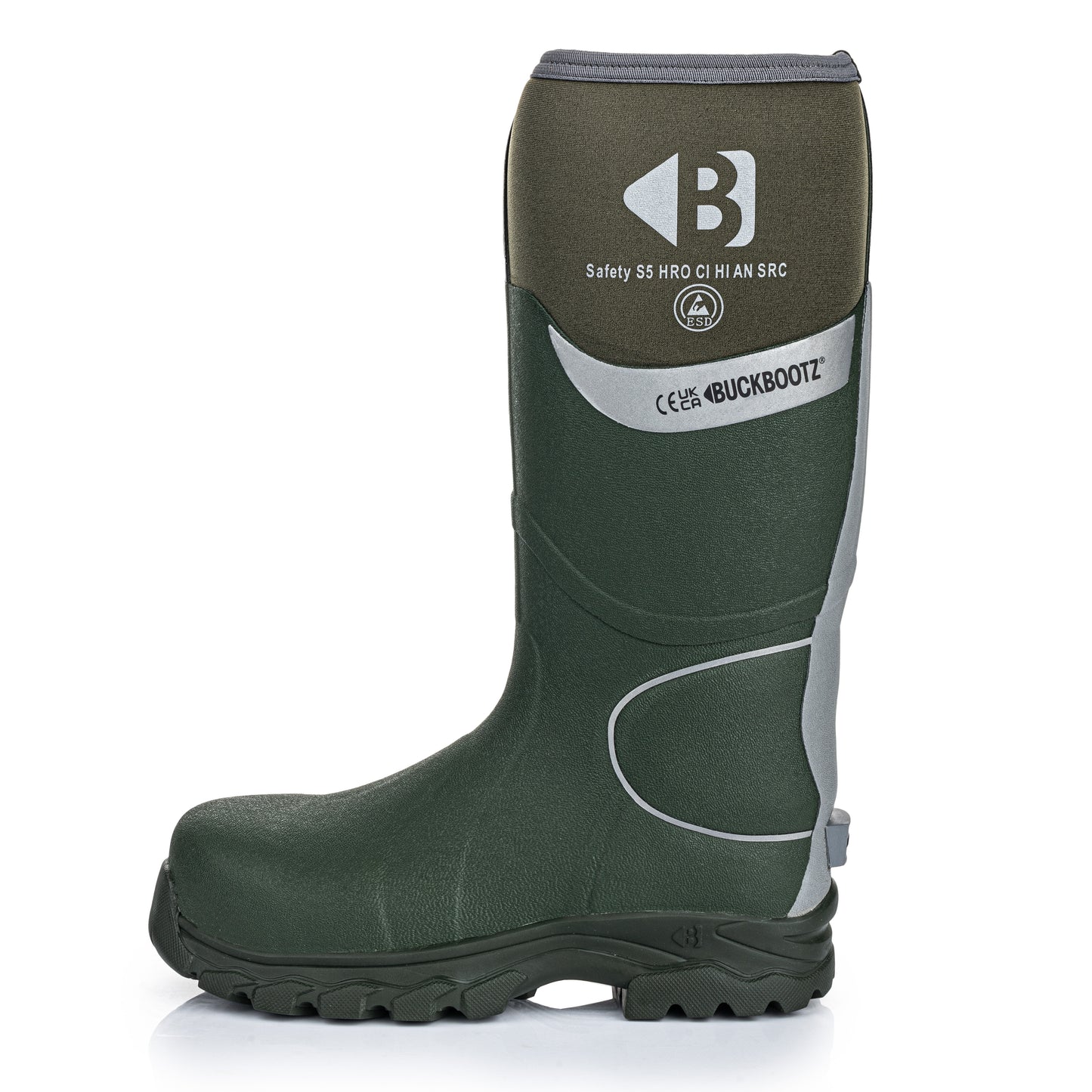 BuckBootz Safety Wellington - BBZ8000 Green