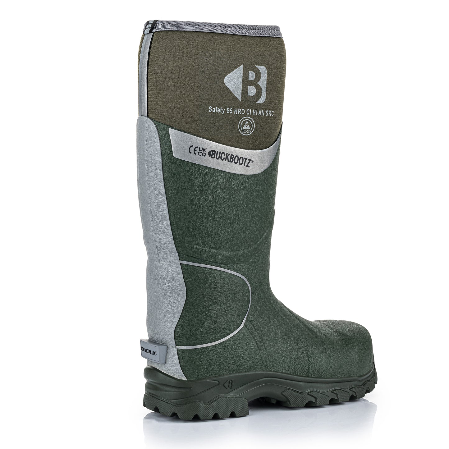 BuckBootz Safety Wellington - BBZ8000 Green