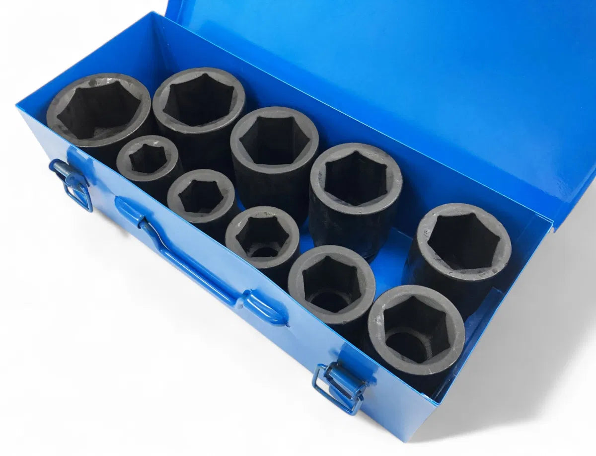 Toolzone 10-Piece 1" Drive Deep Impact Socket Set 22-50mm