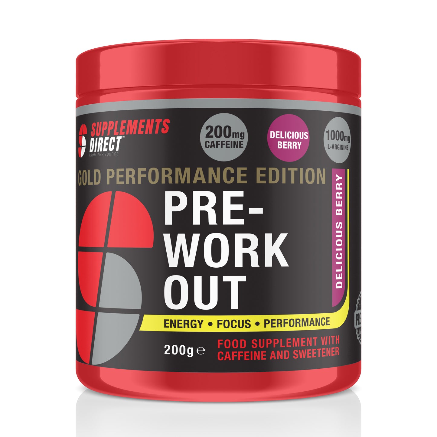 Pre-Workout Powder - Berry Flavour - 18 Servings