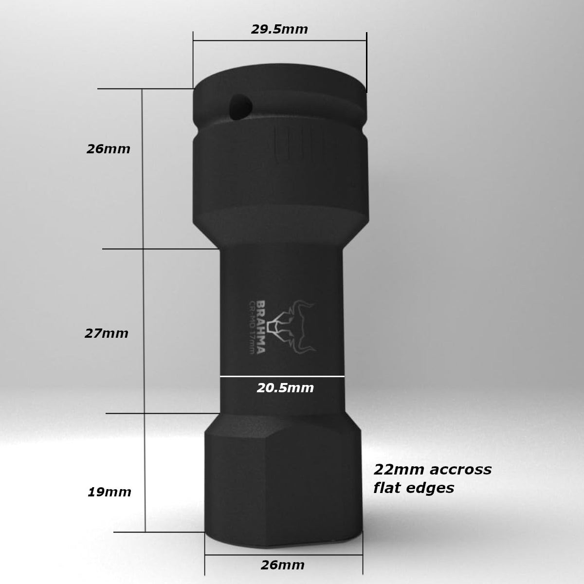 Brahma 17mm Impact Socket For Unistrut Channel