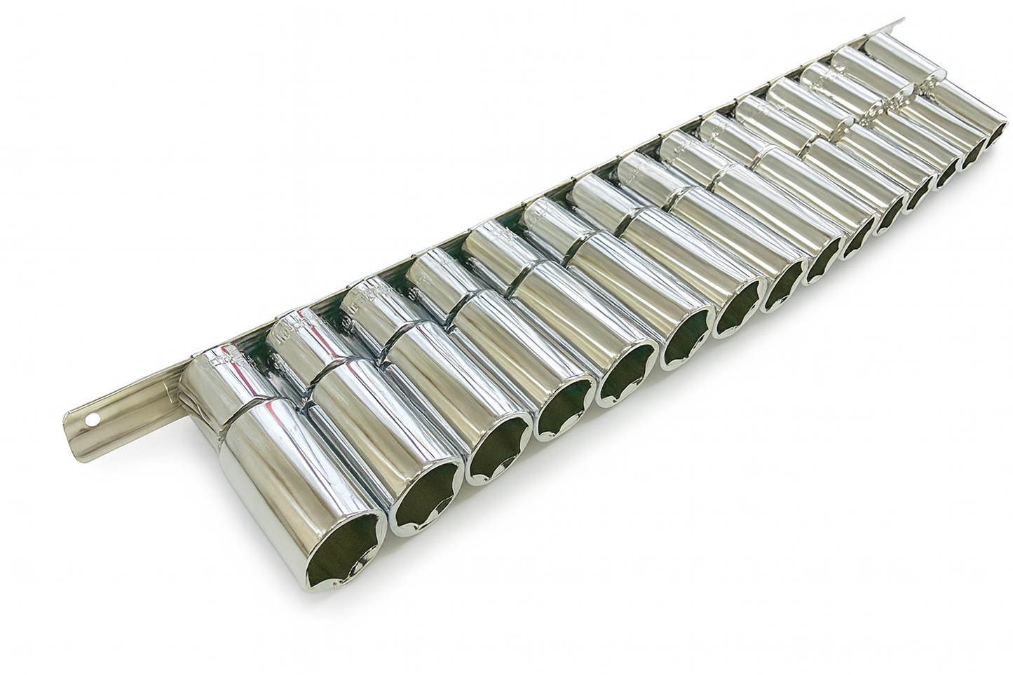 Toolzone Deep Socket Set 1/2" Drive Deep Socket Set Storage Rail SS010