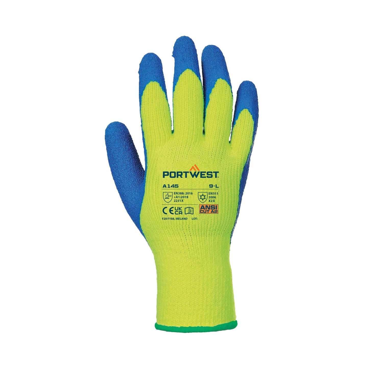 Cold Work Gloves – A145 Latex Crinkle Grip (12 Pairs)