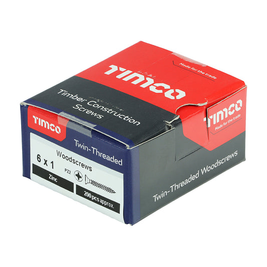 Timco Woodscrews 3.5 x 25mm - Box of 200