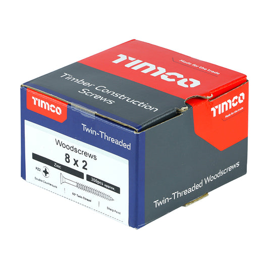 Timco Woodscrews 4 x 50mm - Box of 200