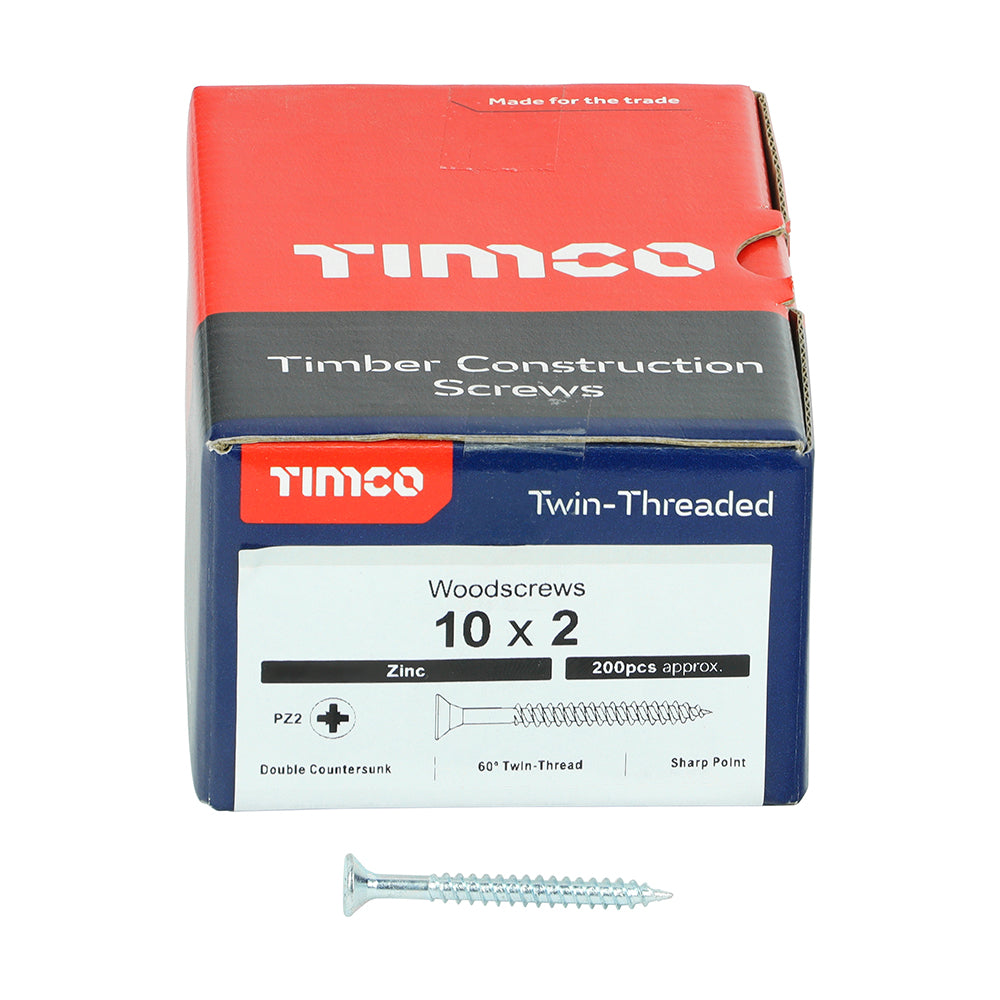 Timco Woodscrews 5 x 50mm - Box of 200
