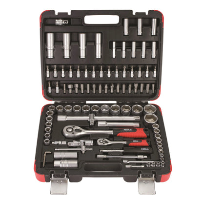 94pc 1/4" & 1/2" Drive Socket Set – Chrome Vanadium Steel
