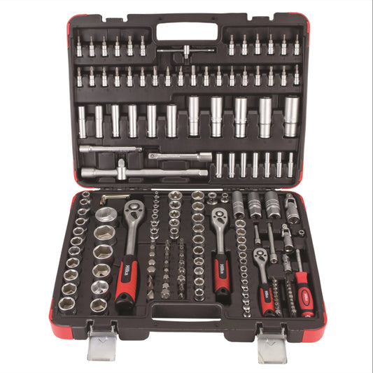 171pc 1/4", 3/8" & 1/2" Drive Socket & Bit Set – Chrome Vanadium Steel