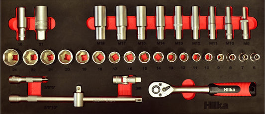 34 Piece 3/8" Drive EVA Socket Set – Metric