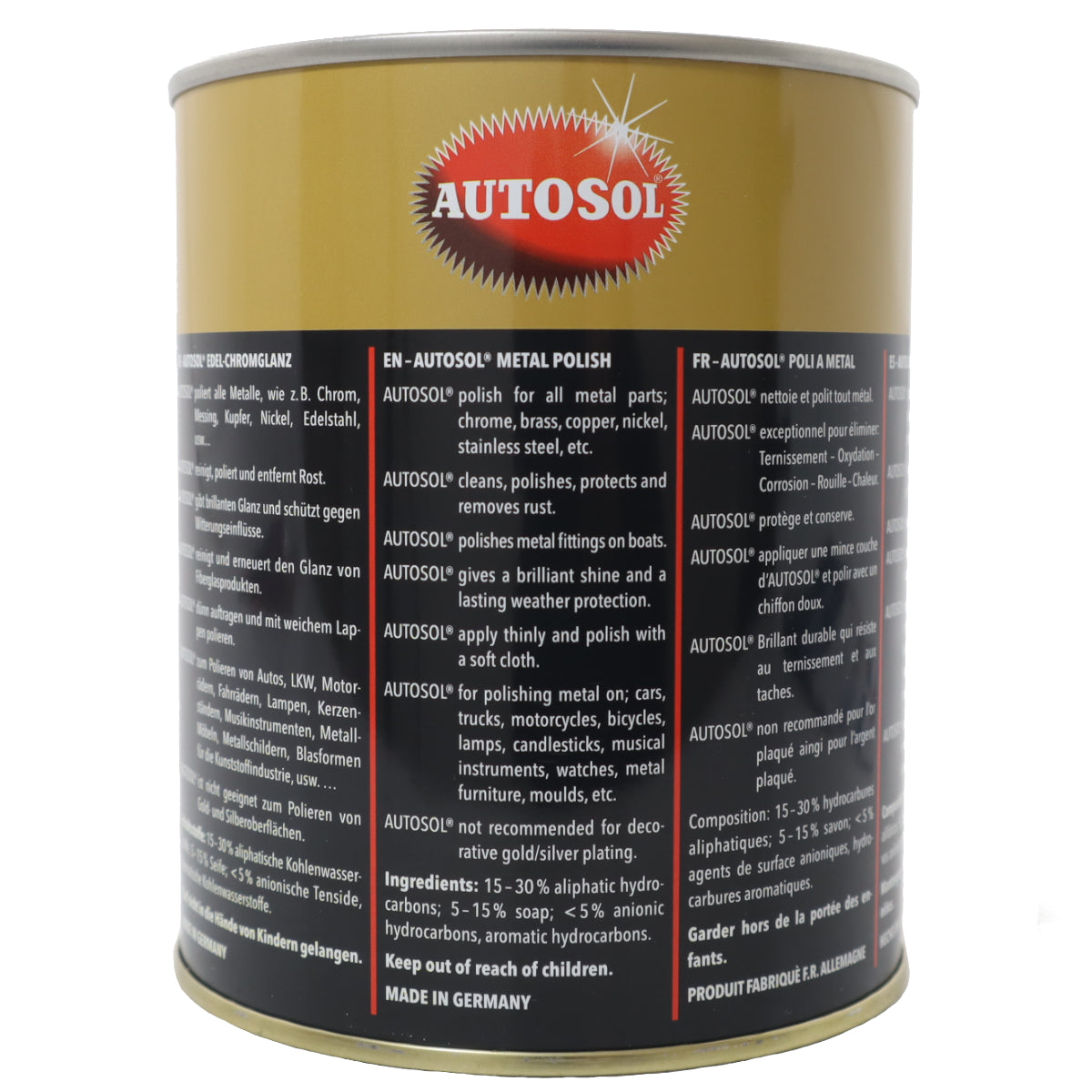 Autosol Metal Polish - 750ml Tin