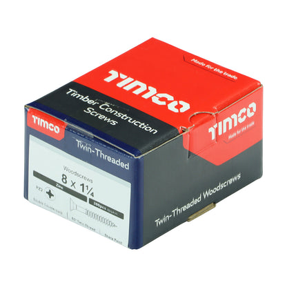 Timco Woodscrews 4 x 30mm - Box of 200