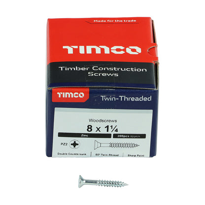 Timco Woodscrews 4 x 30mm - Box of 200