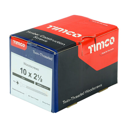 Timco Woodscrews 5 x 60mm - Box of 200