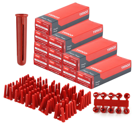 30mm Plastic Plugs - 10 Boxes of 100pc