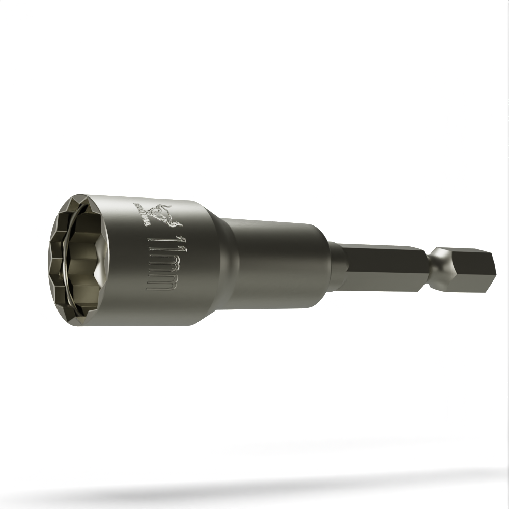 Brahma 11mm Bi-Hex Nut Driver with Retaining Clip