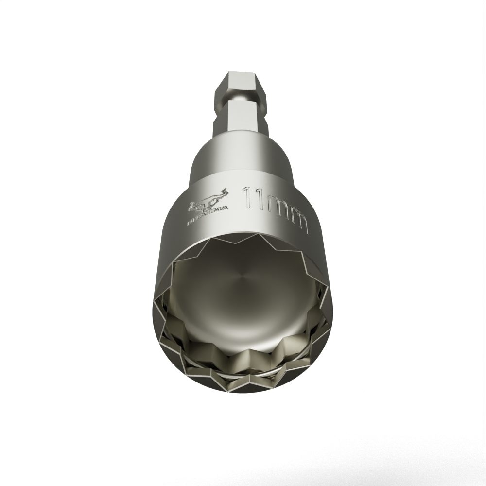 Brahma 11mm Bi-Hex Nut Driver with Retaining Clip