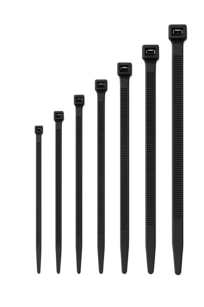 Black Cable Ties – Multiple Sizes, Bags of 100