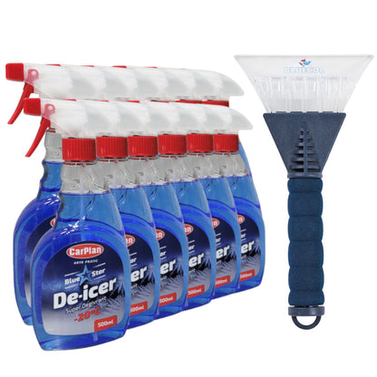 De-Icer 500ml Bundle - 12 Pack + Free Scraper