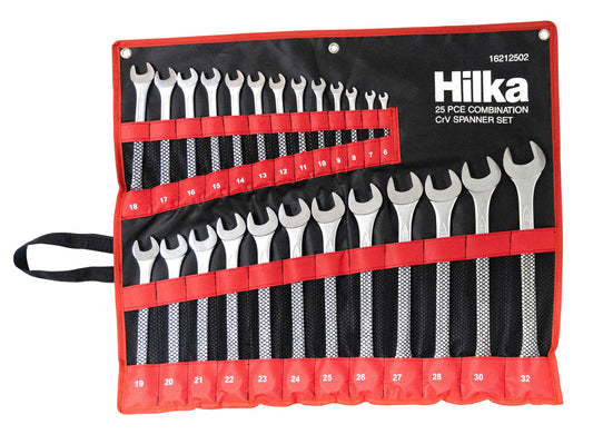25pc Combination Spanner Set in Pouch – Metric