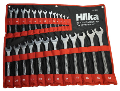 25pc Combination Spanner Set in Pouch – Metric