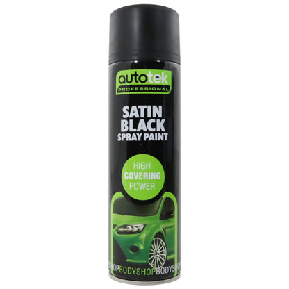 Satin Black Spray Paint - 500ml Aerosol