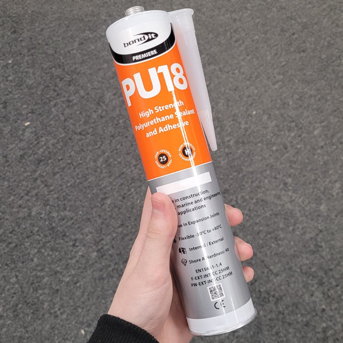 PU18 Black Polyurethane Sealant Adhesive 310ml