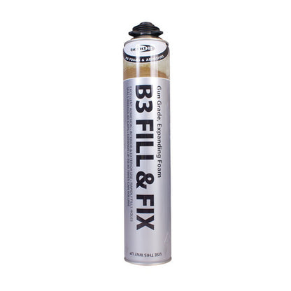 B3 Fill & Fix expanding foam canister on a white background