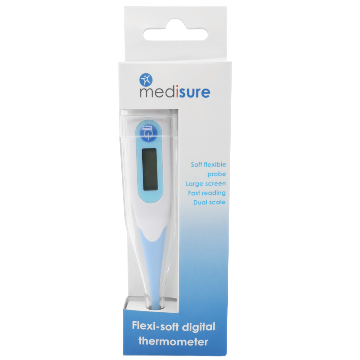 Medisure flexi-soft digital thermometer packaging on a white background