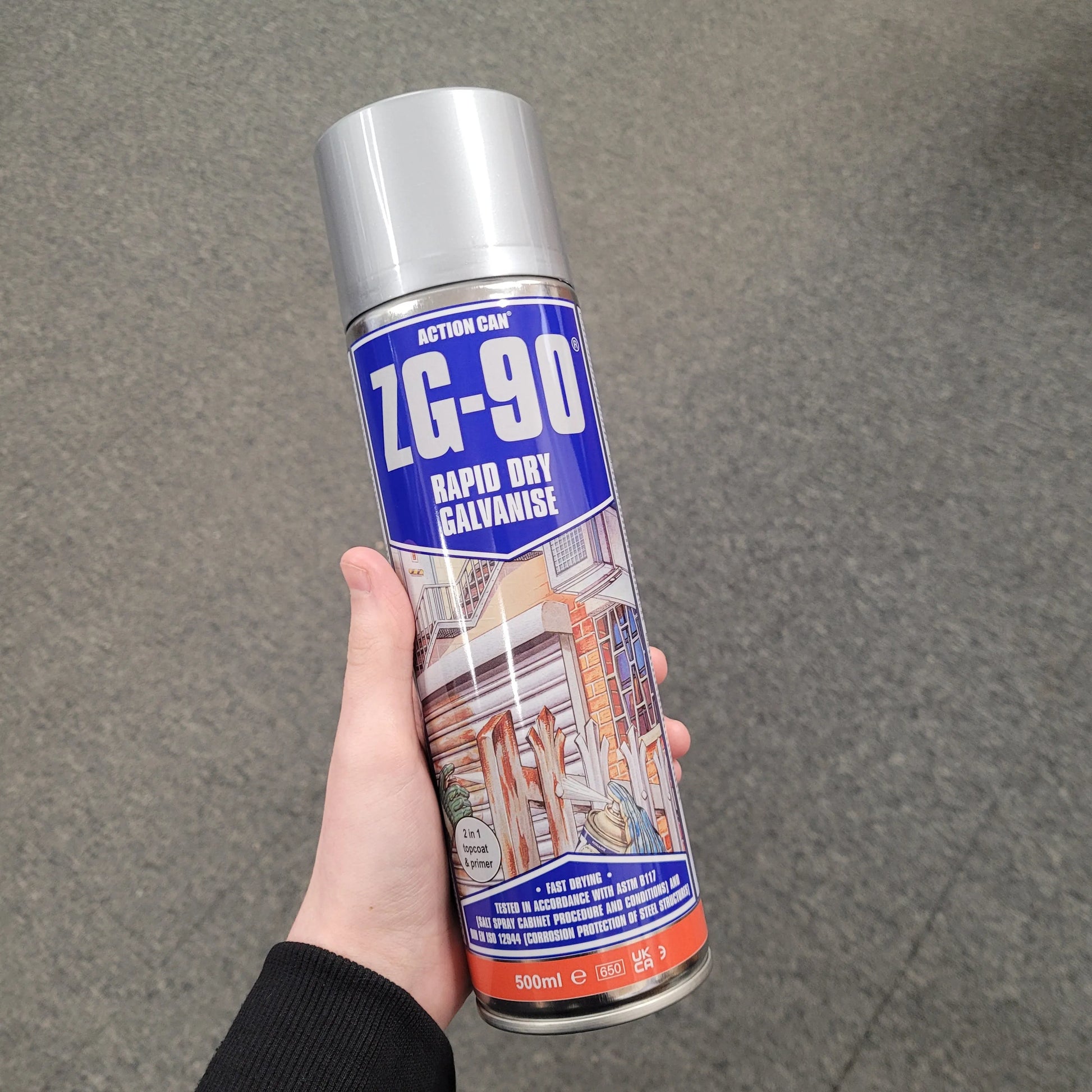 ZG-90 Cold Zinc Galvanising Spray - Silver