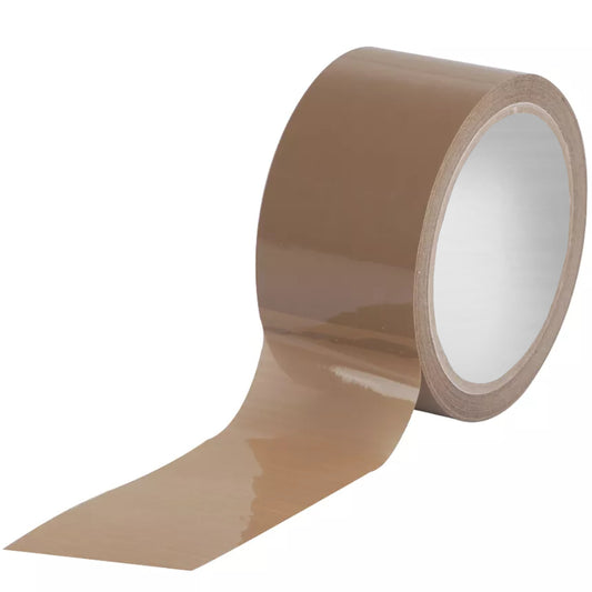Brown tape roll on a white background