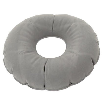 Gray donut pillow on a white background