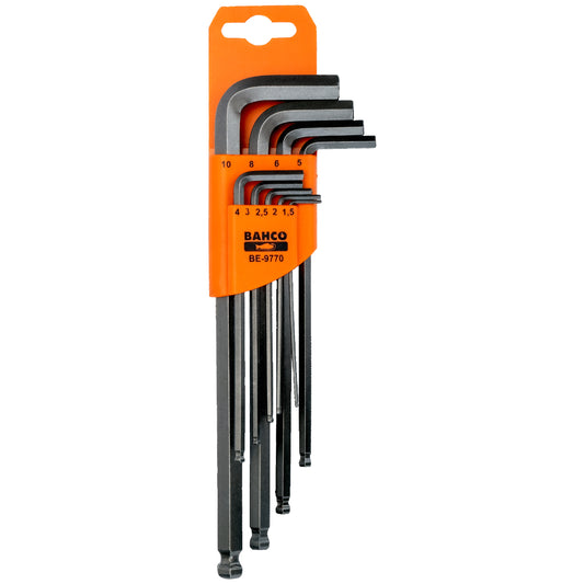 Bahco Hex L-Key Set - Metric 9pc Set 1.5-10mm