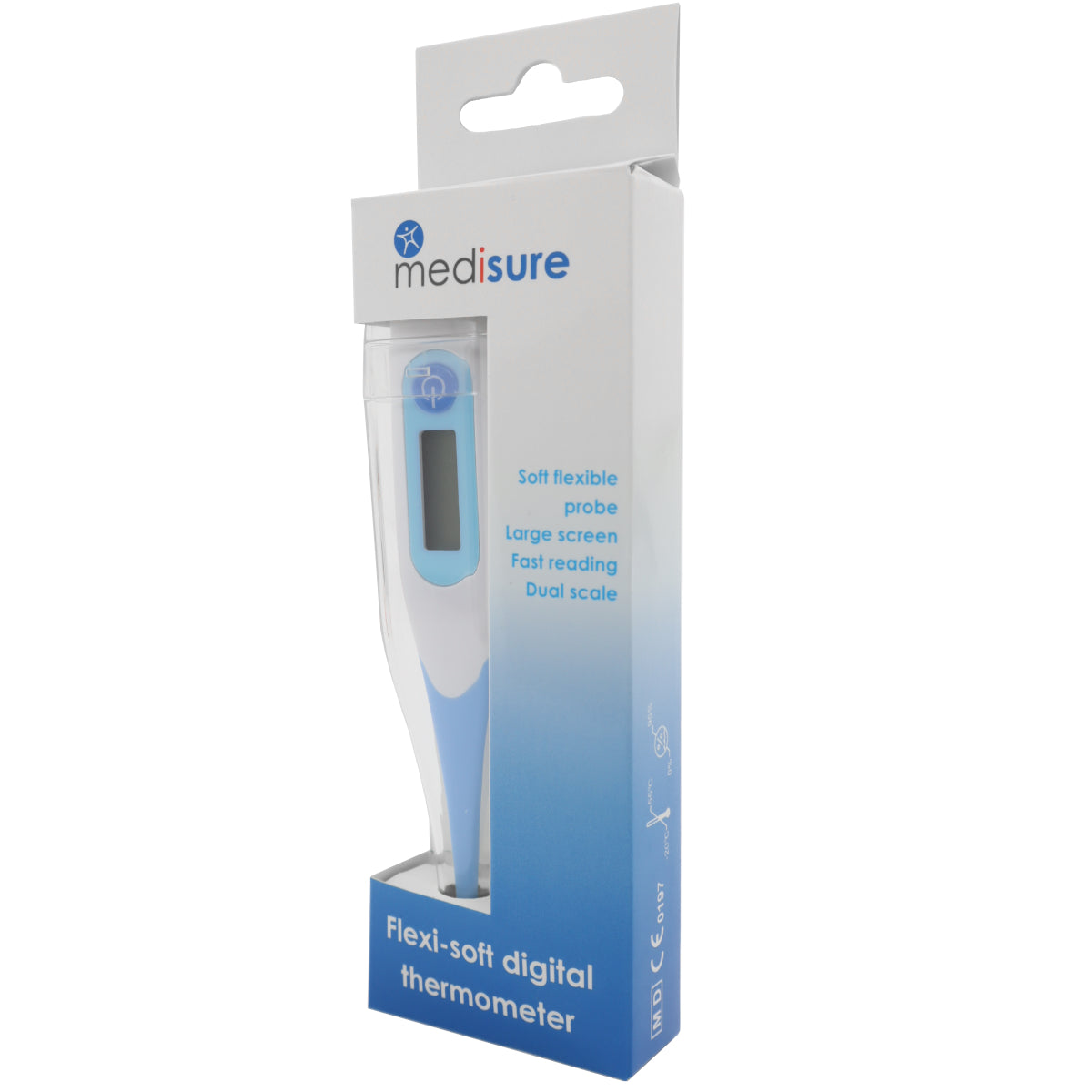 Medisure flexi-soft digital thermometer packaging on a white background