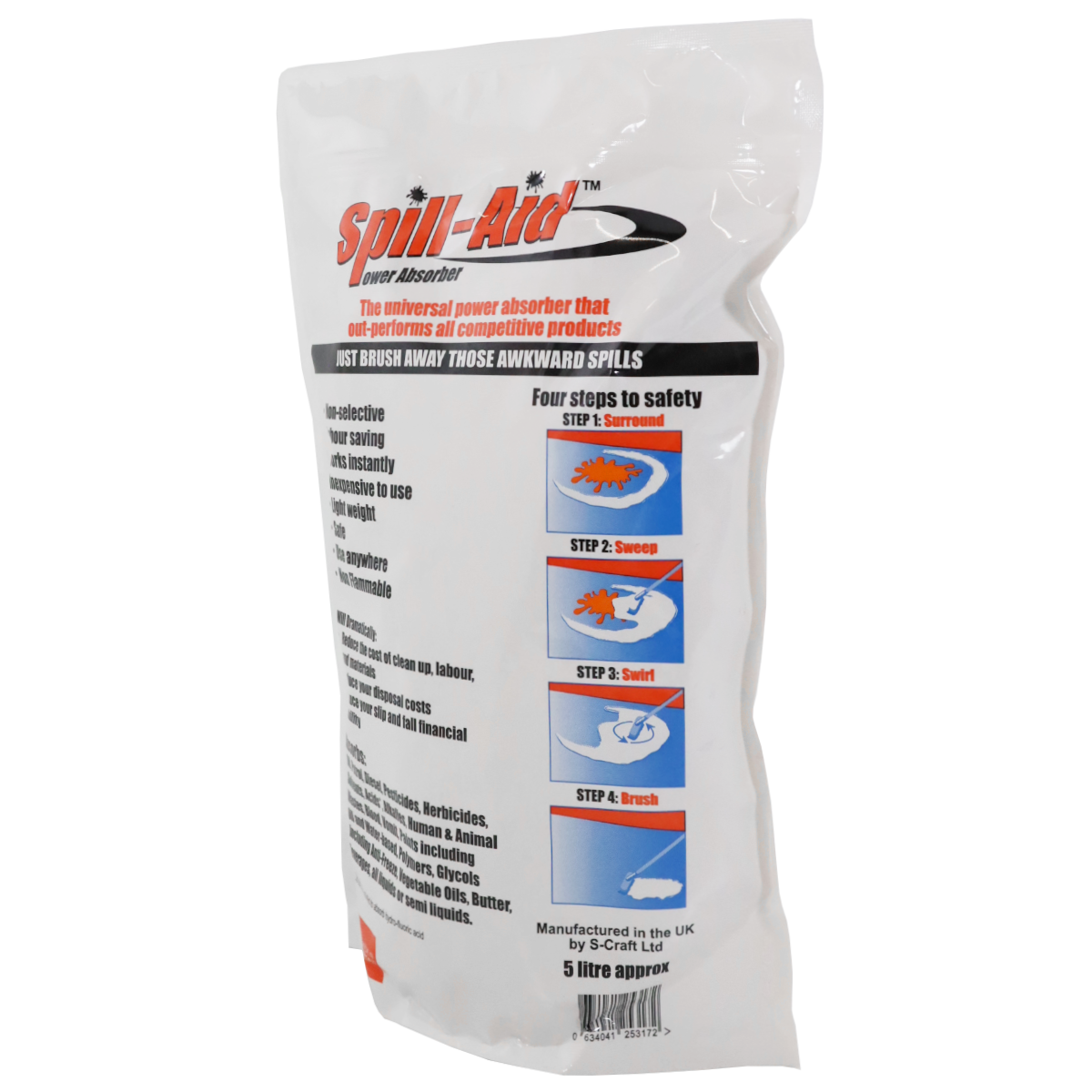 Spill-Aid Power Absorber - 5L Powder Absorbent