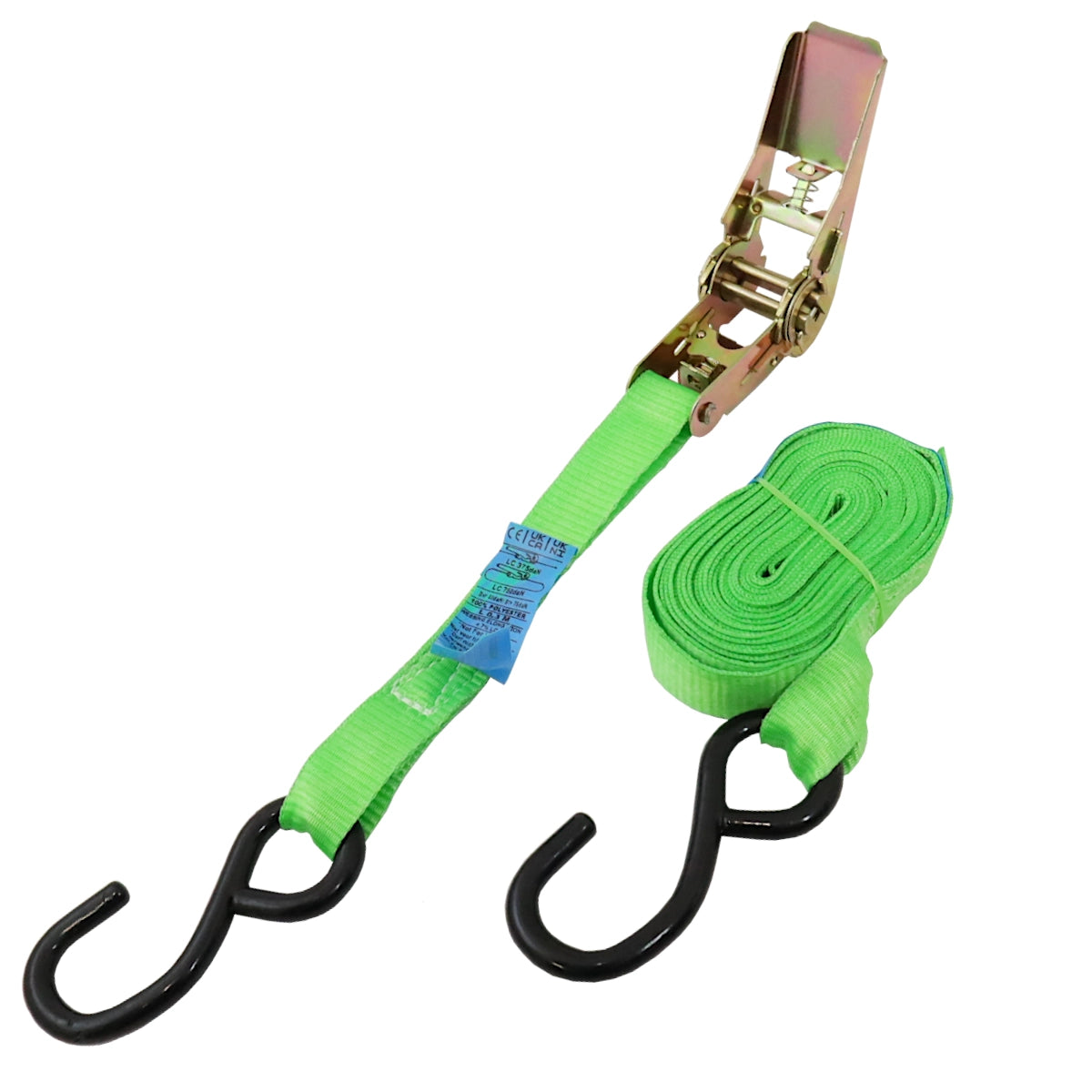 Ratchet Tie-Down Straps – 4 Pack, 25mm x 5m, 750kg
