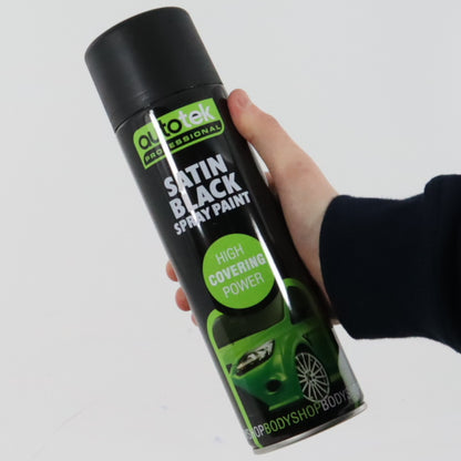 Satin Black Spray Paint - 500ml Aerosol