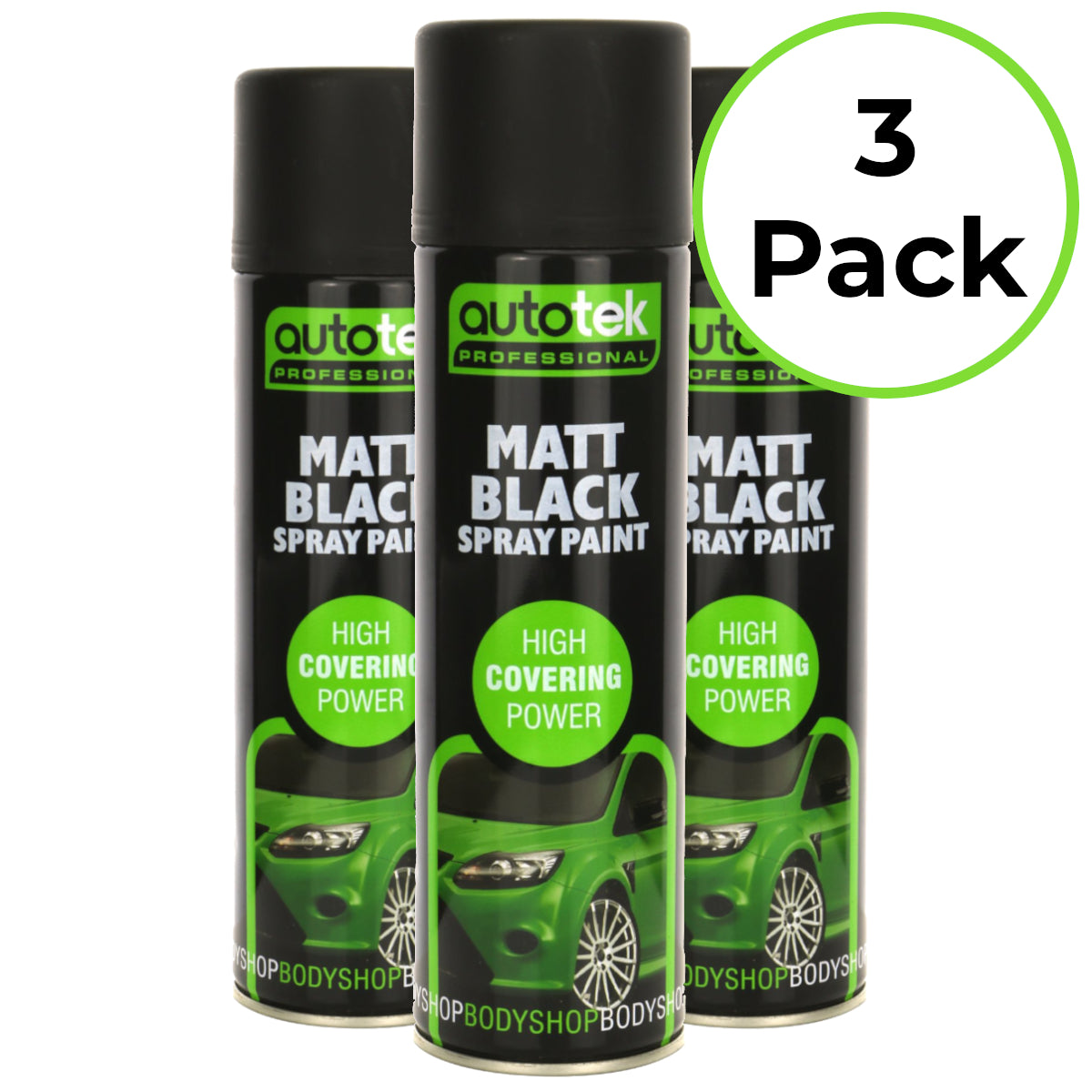 Matt Black Spray Paint - 500ml Aerosol